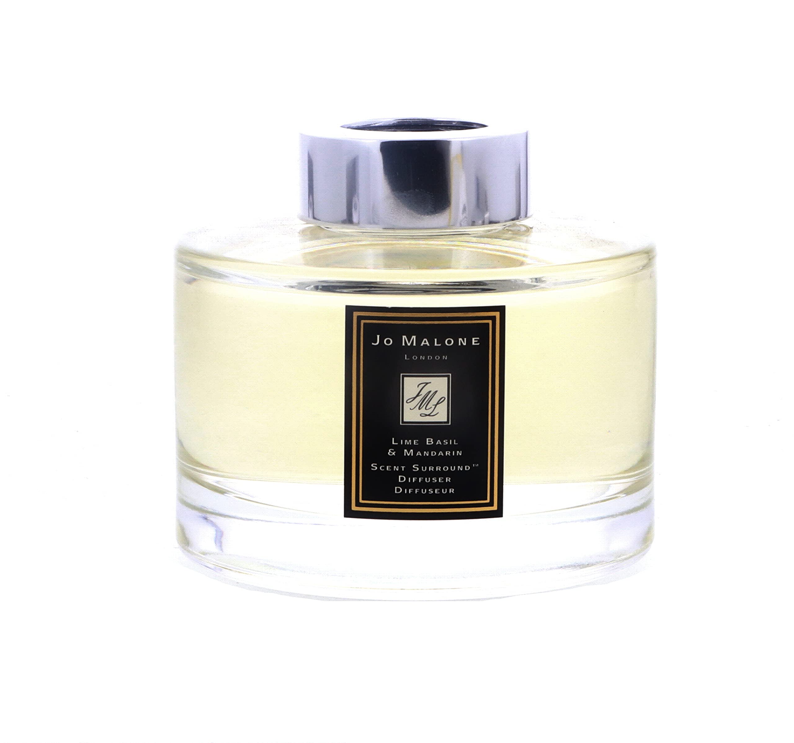 Jo Malone London diffuser bottle close-up showcases elegant design for stylish room fragrance.