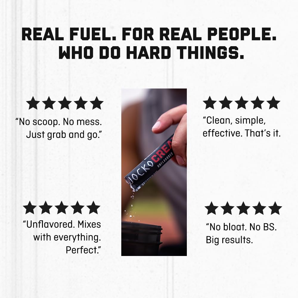 Jocko Fuel Creatine Stick Packs athletic-performance support during training sessions