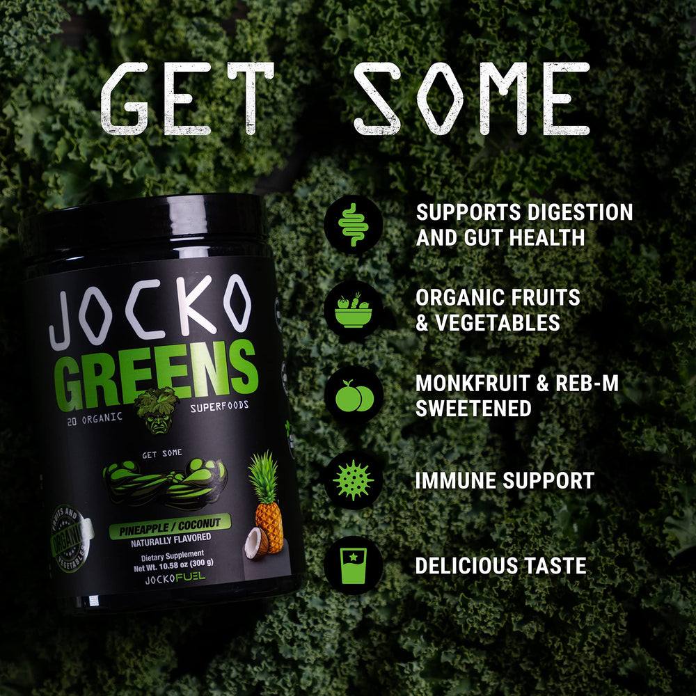 Jocko Fuel Daily Greens ingredients image featuring spirulina and chlorella