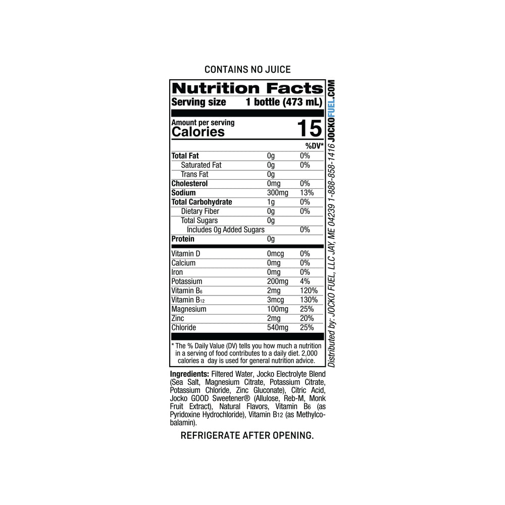 Jocko Fuel Hydrate blue raspberry 12-pack box shown for athletes