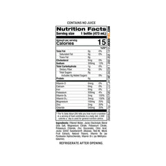 Jocko Fuel Hydrate bottle Island Orange back view showing nutrition information