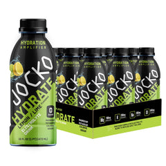 Jocko Fuel Hydrate lemon-lime bottle front for on-the-go hydration.