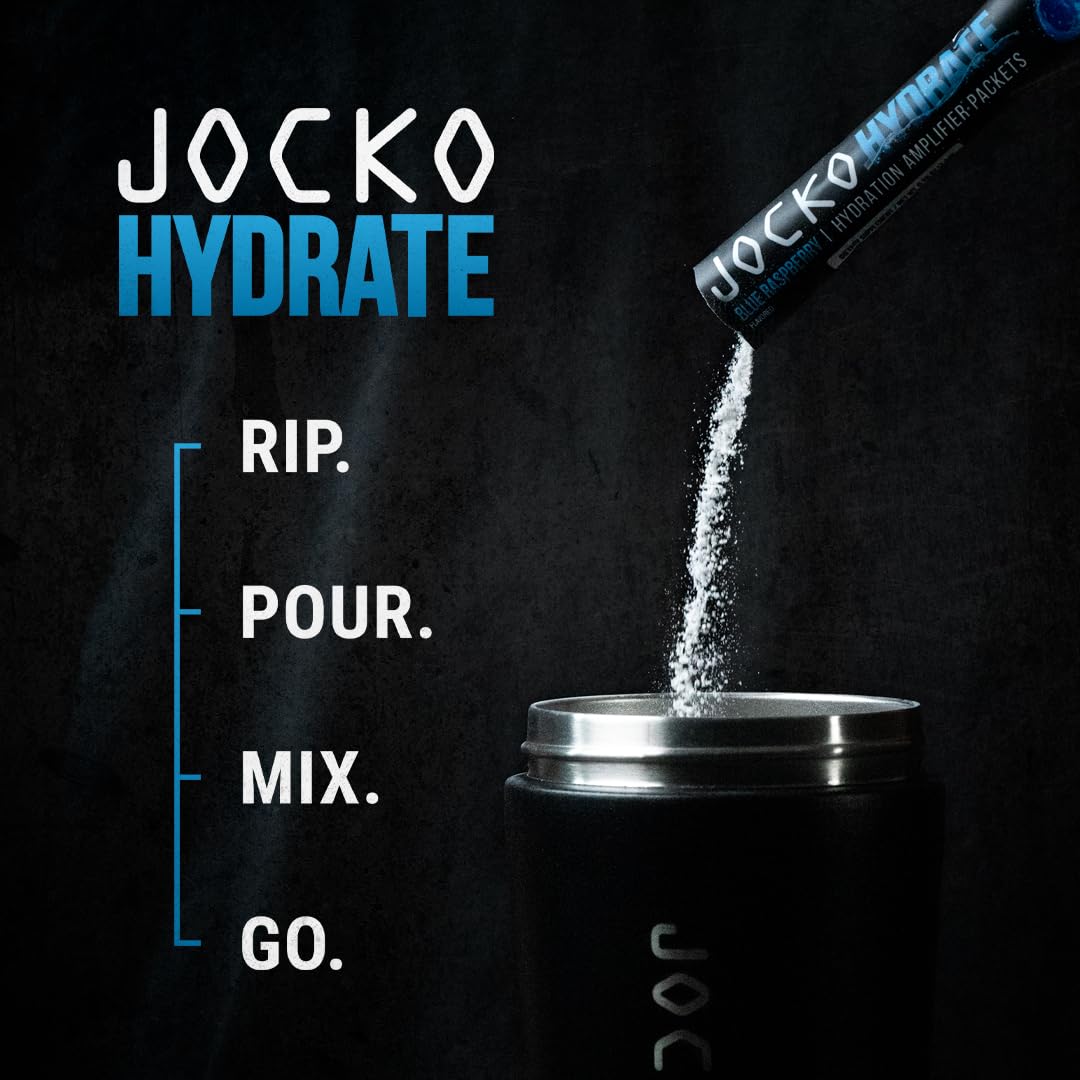 Jocko Fuel Hydrate packaging box featuring electrolytes and vitamins