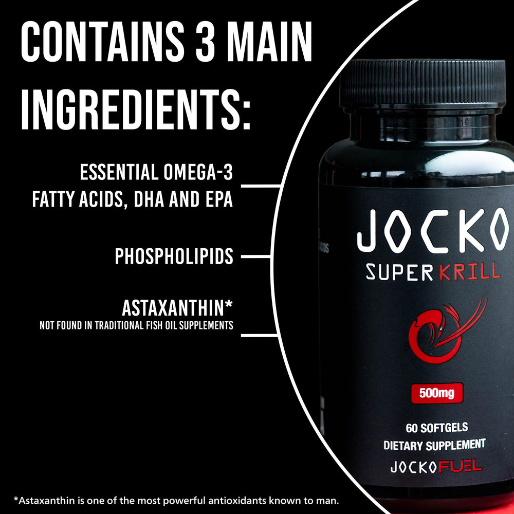 Jocko Fuel Antarctic Krill Oil nutrition label with omega-3 details