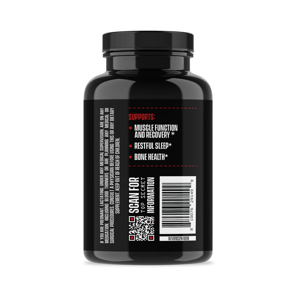 Jocko Fuel Magnesium Complex capsules easing muscle tension after workouts.
