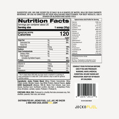 Jocko Fuel Mölk label closeup reveals nutrition details and clean ingredient list.