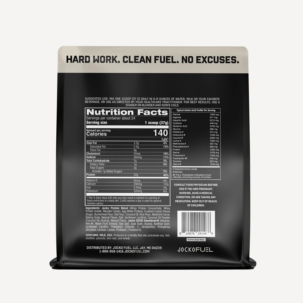 Jocko Fuel Mölk amino acids panel highlights essential building blocks