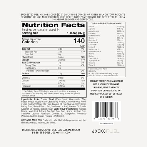 Jocko Fuel Mölk ingredients blend showing protein mix for steady delivery