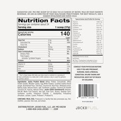 Jocko Fuel Mölk ingredients blend showing protein mix for steady delivery