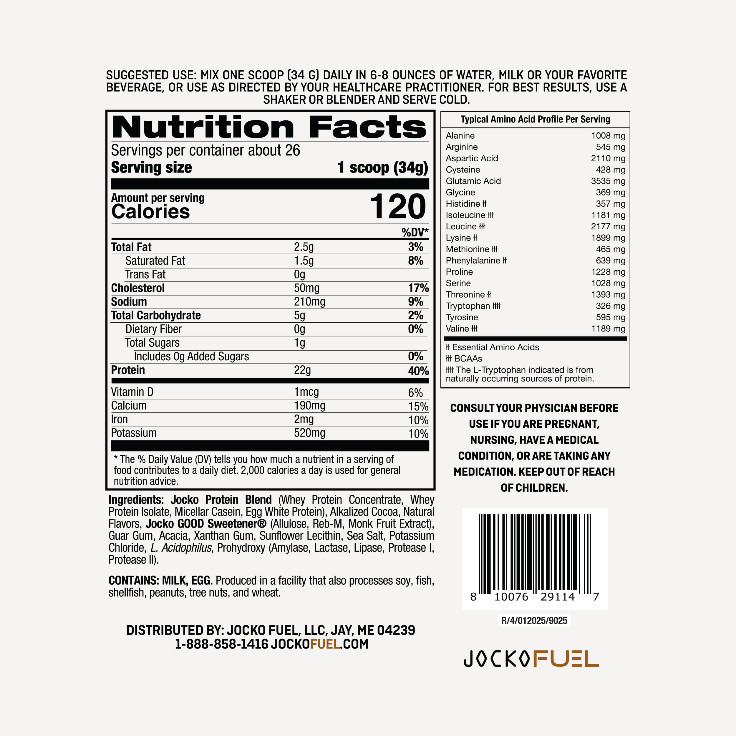 Jocko Fuel Mölk whey powder scoop in shaker for quick mix