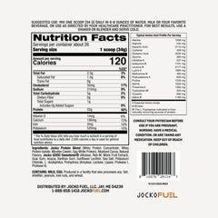 Jocko Fuel Mölk whey powder scoop in shaker for quick mix