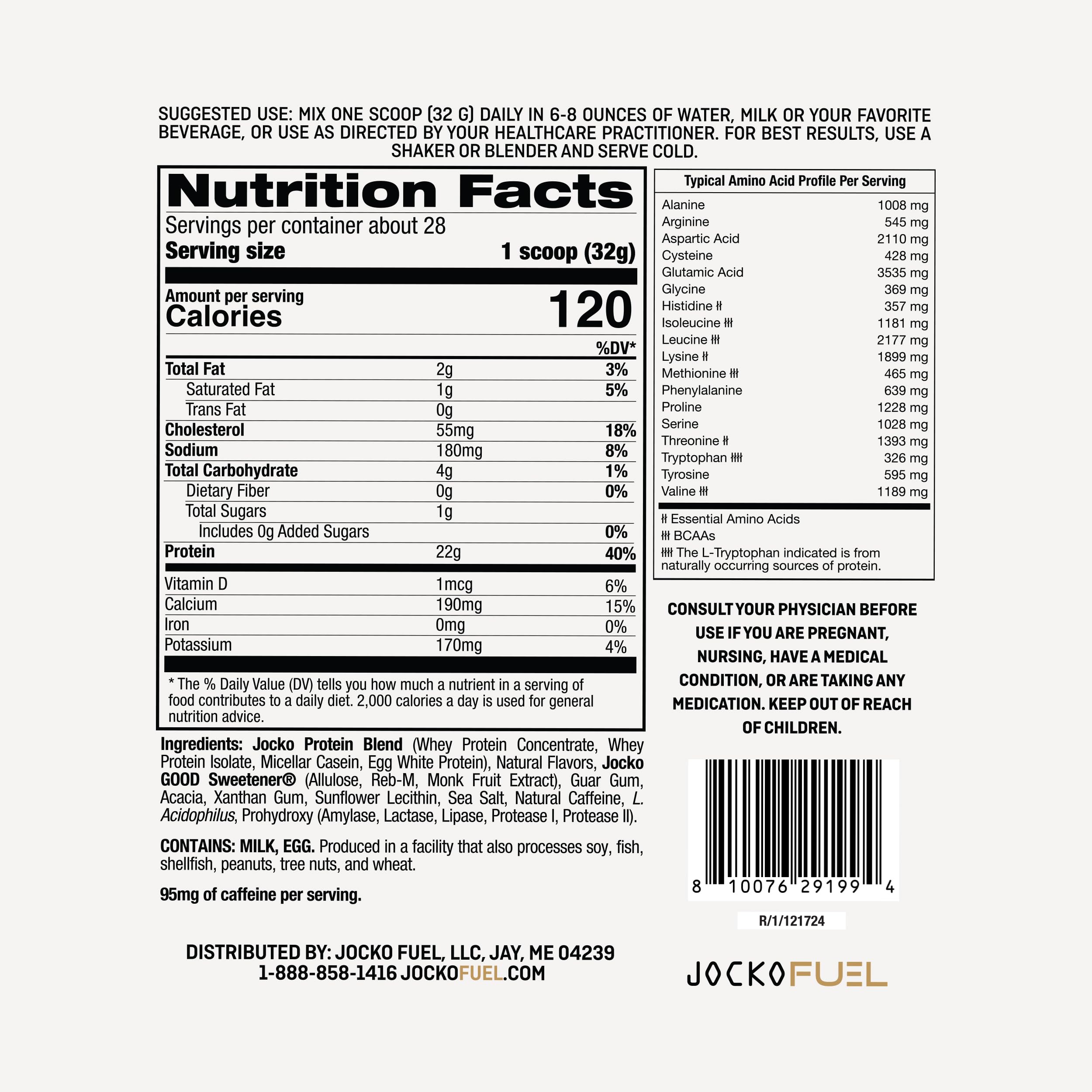 Jocko Fuel Mölk protein tub on display for easy daily protein.