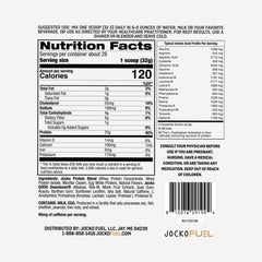 Jocko Fuel Mölk protein tub on display for easy daily protein.