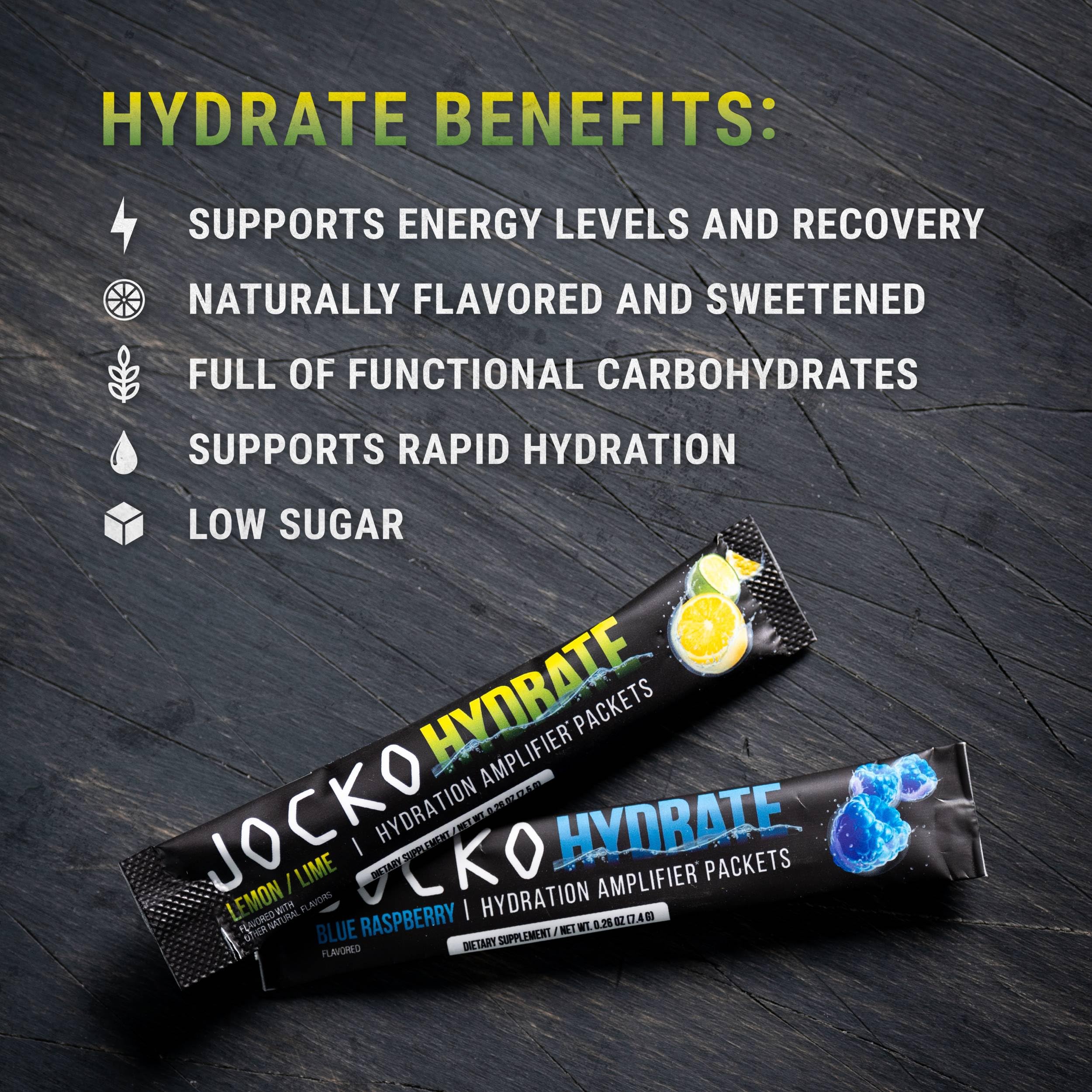 Jocko Fuel lemon-lime flavor provides a citrusy hydration option during training.