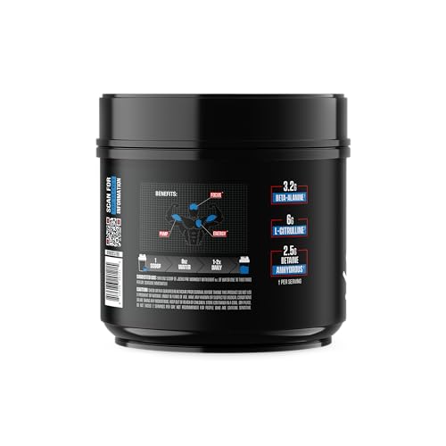 Jocko Fuel Pre Workout Beta-Alanine energizes focus and stamina for longer training.
