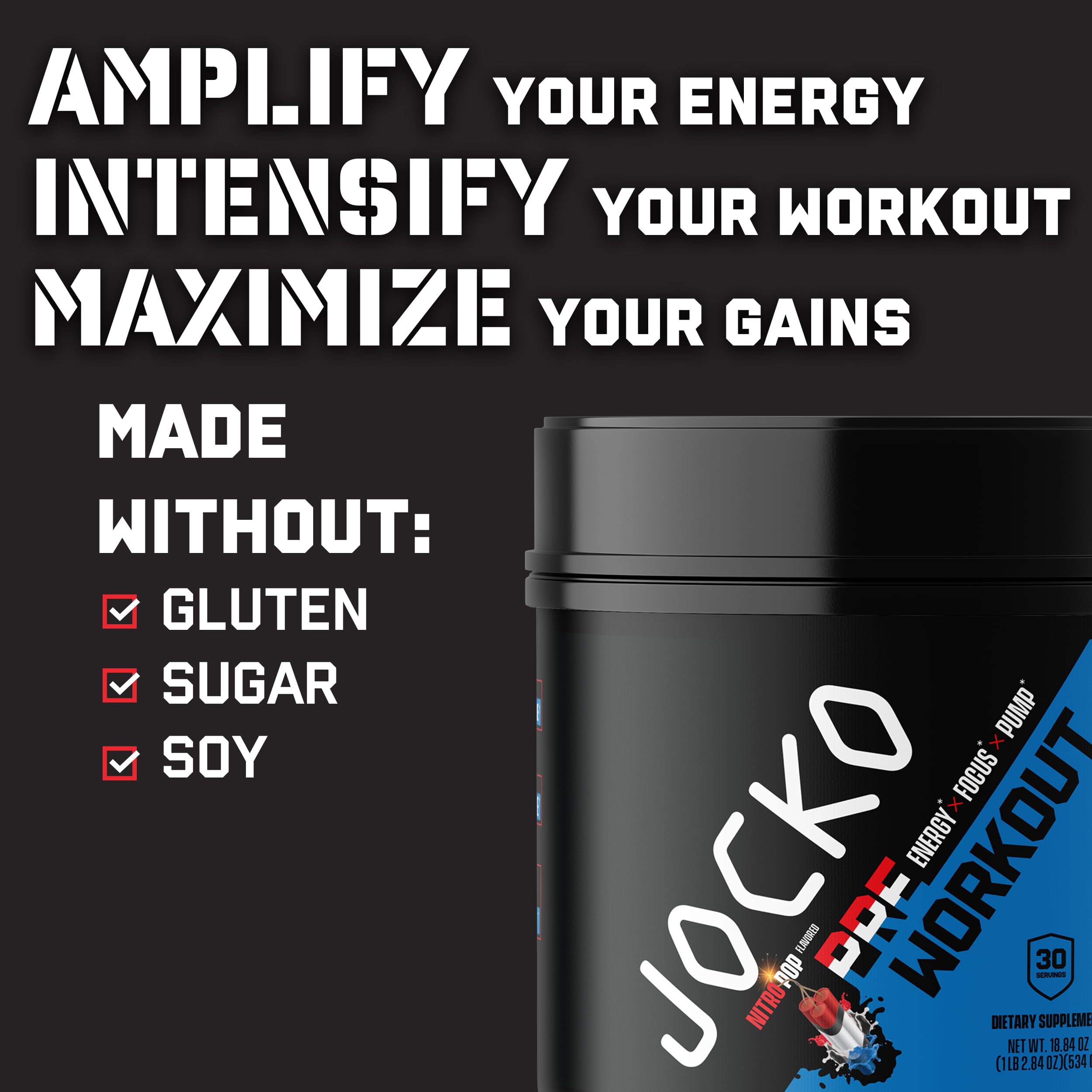 Jocko Fuel Pre Workout Dynamine provides a rapid lift for training sessions.