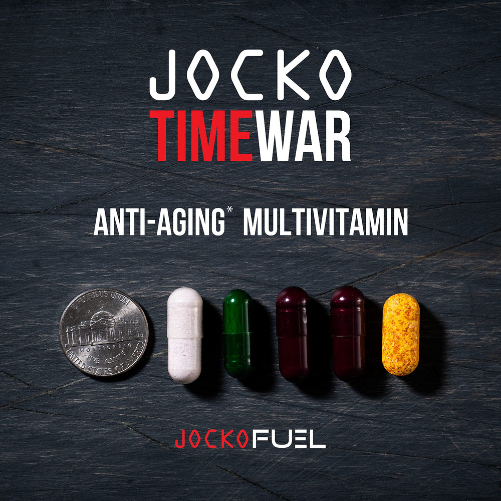 Jocko Fuel TIME WAR health benefits illustration for skin, bone, heart, eyes.