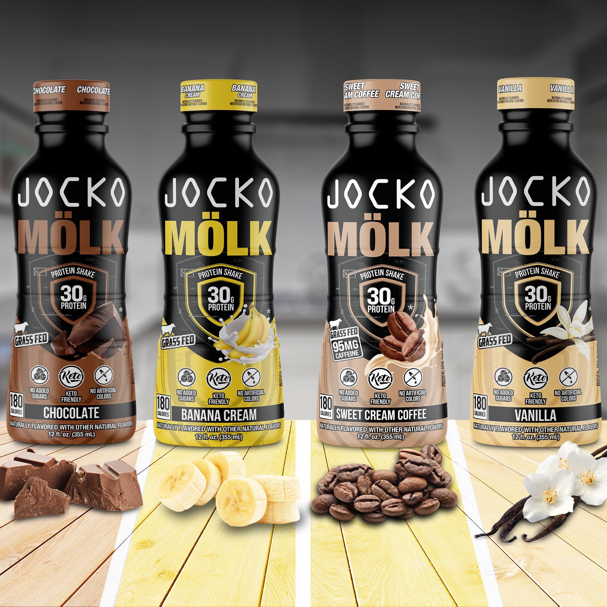 Jocko Mölk creamy chocolate shake ready to drink anywhere.
