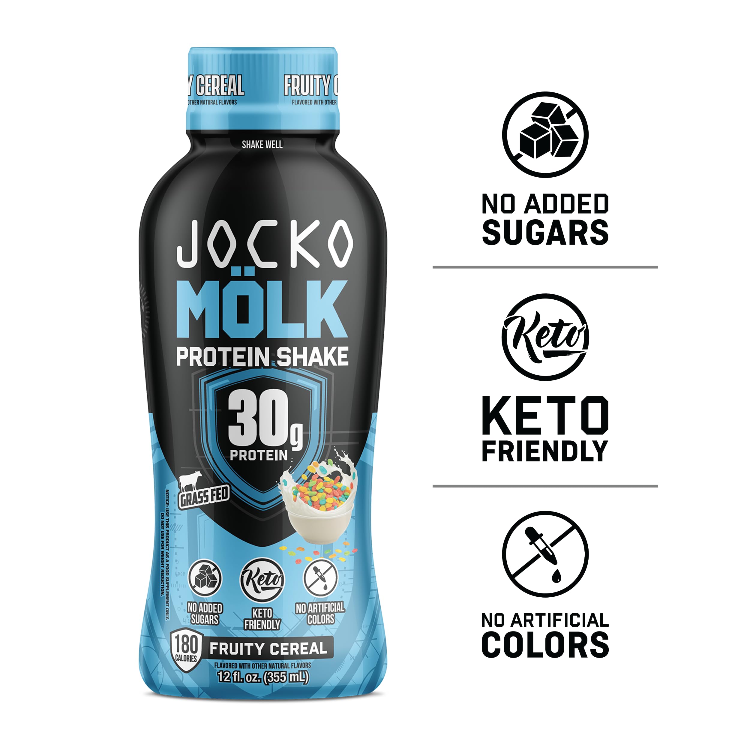 Jocko Mölk no added sugar formula supports keto-friendly snacking.