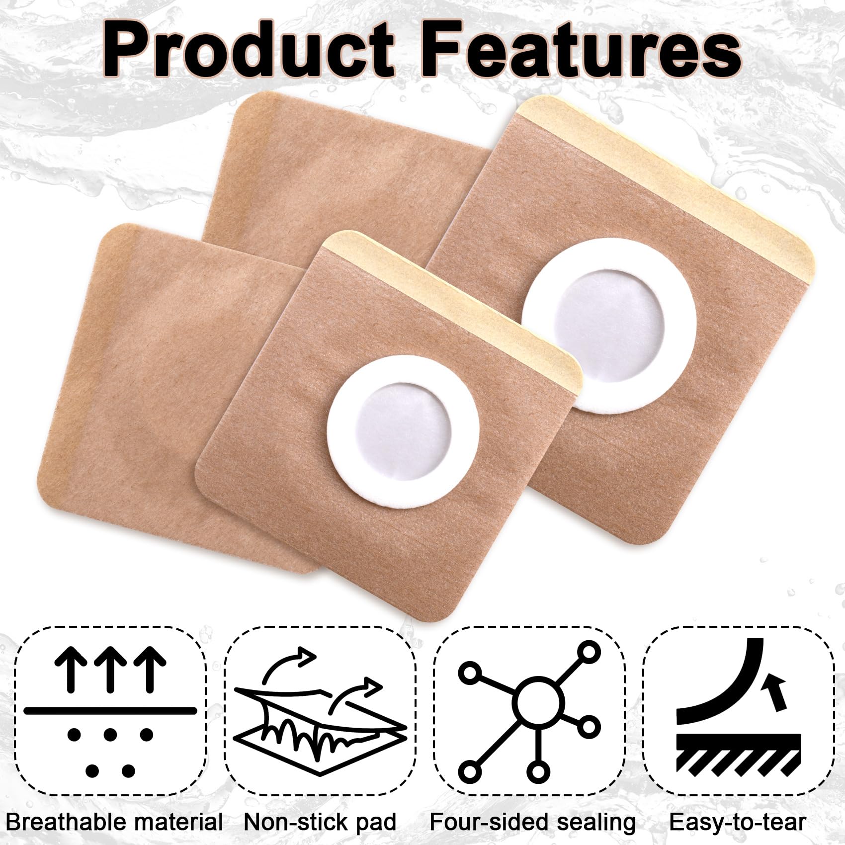 Box includes 50 patches, easy replacement for travel or gym