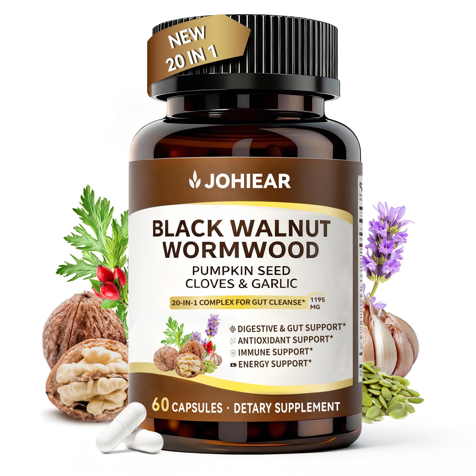 Johiear 20-in-1 Cleanse bottle promotes gut wellness and daily care