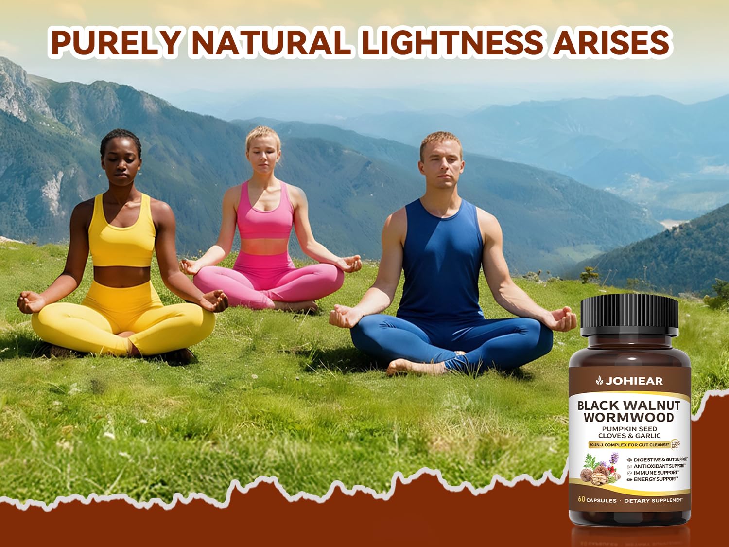 Lifestyle image showing effortless swallowing and on-the-go use