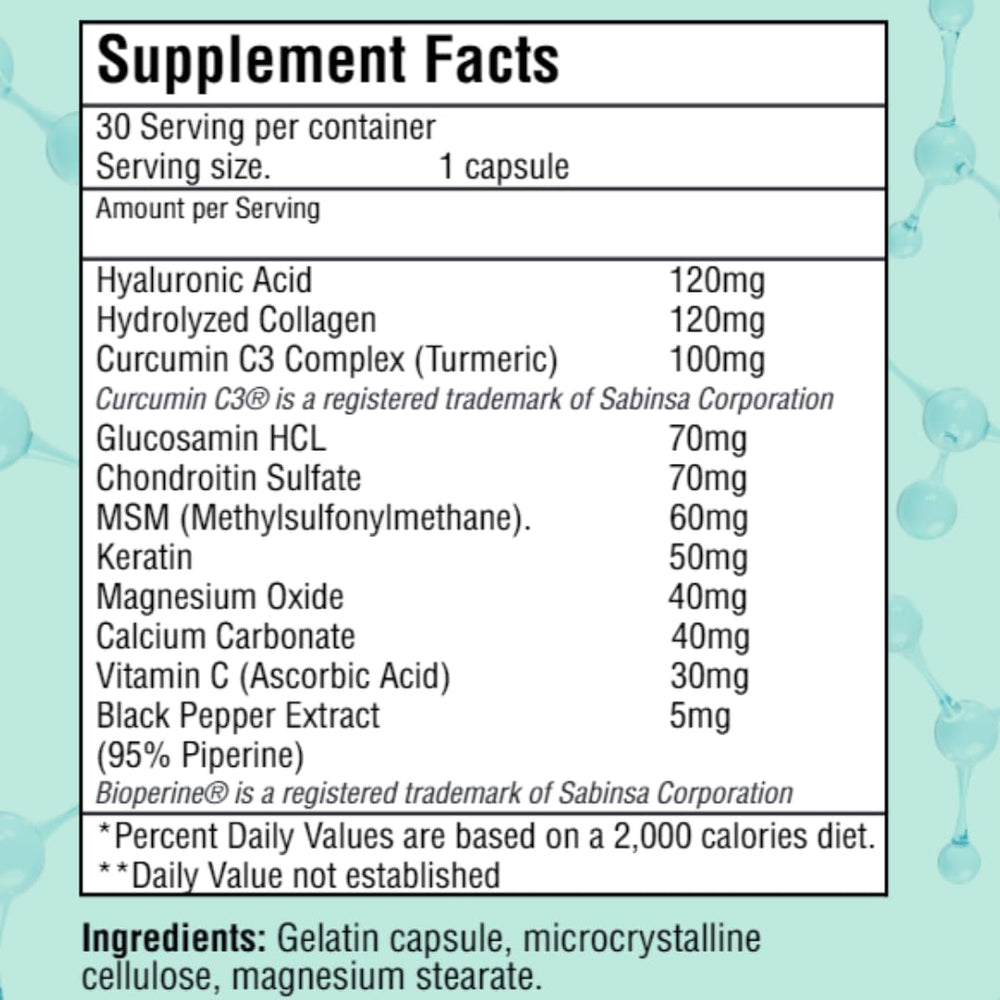 Joint Mary 30-capsule bottle emphasizing convenient monthly supply