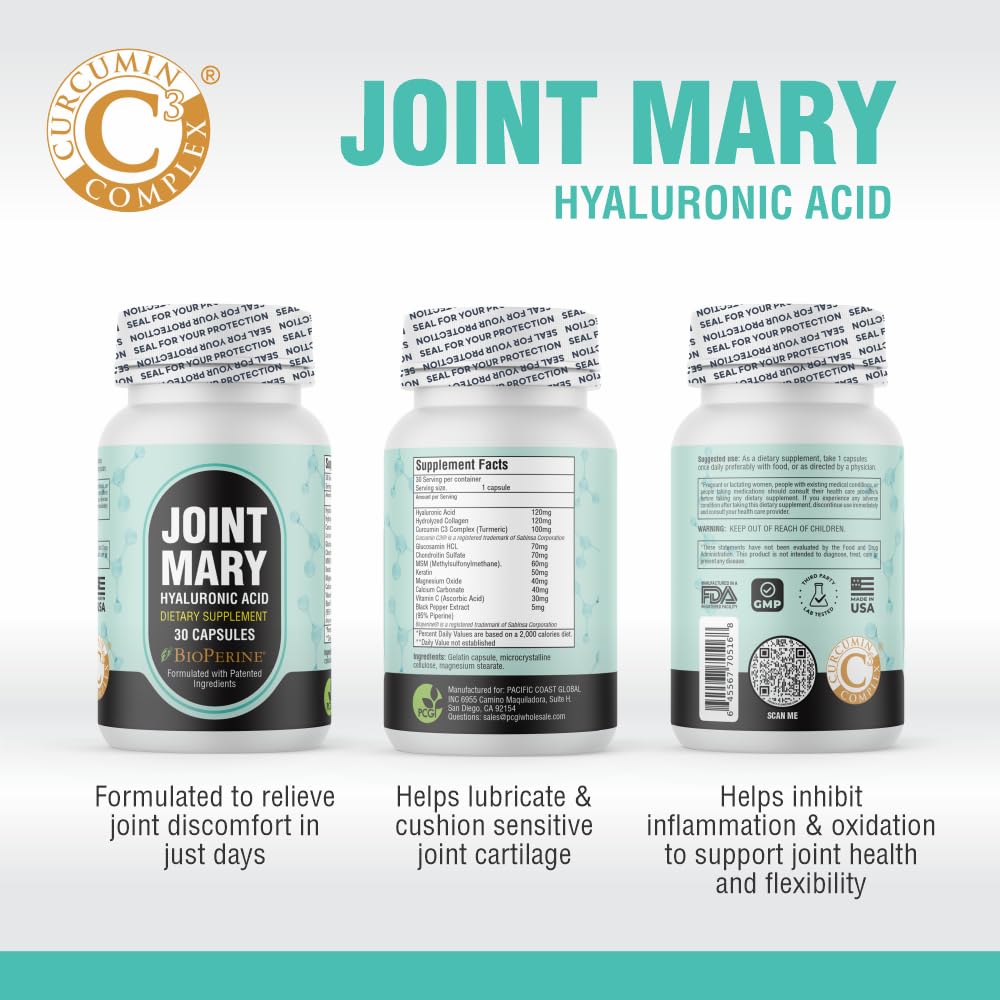 Joint Mary BioPerine bottle close-up highlighting enhanced absorption