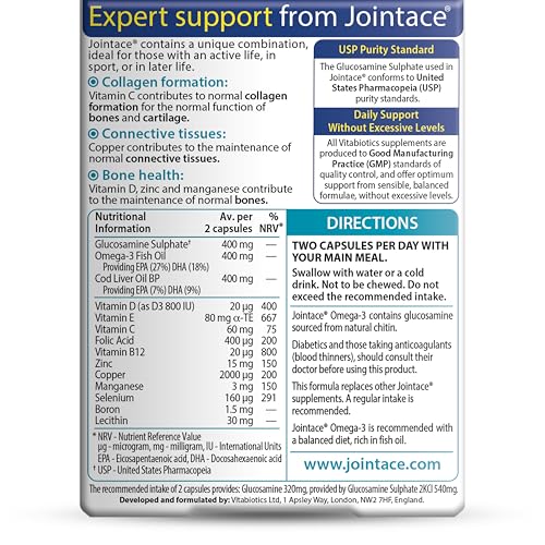 Jointace Omega-3 bottle open reveals soft gel capsules inside