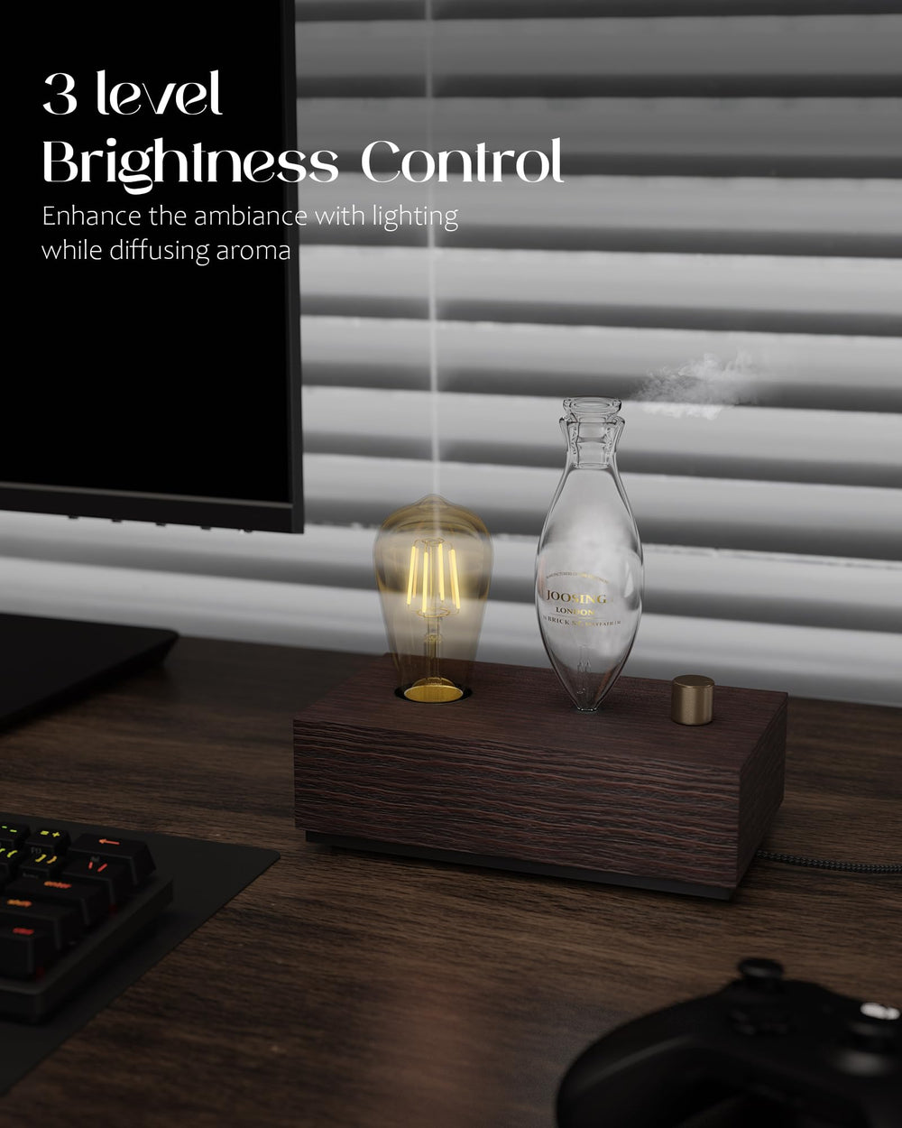 JOOSING waterless diffusion preserves oil potency while delivering a clean aroma