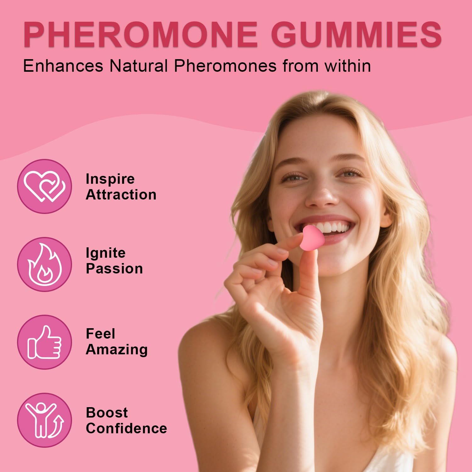 Josmon daily dosage concept with two gummies for easy routine