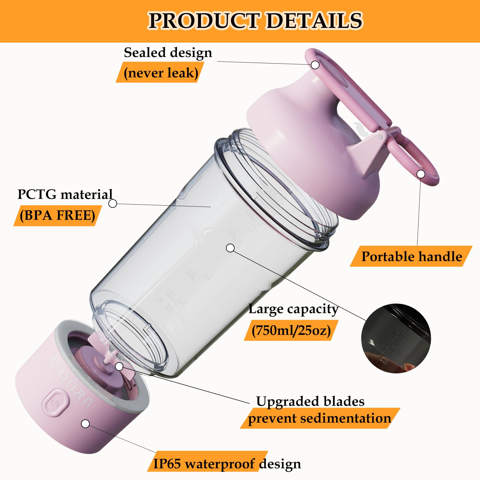 JOTER & LIBEAR USB rechargeable shaker for on-the-go mixing