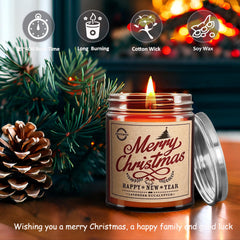 JOUCEMOO Christmas wishes decor candle enhances festive ambiance with soothing lavender and eucalyptus notes