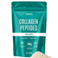Journey Supplements Collagen Peptides Powder bottle supports daily beauty routine.