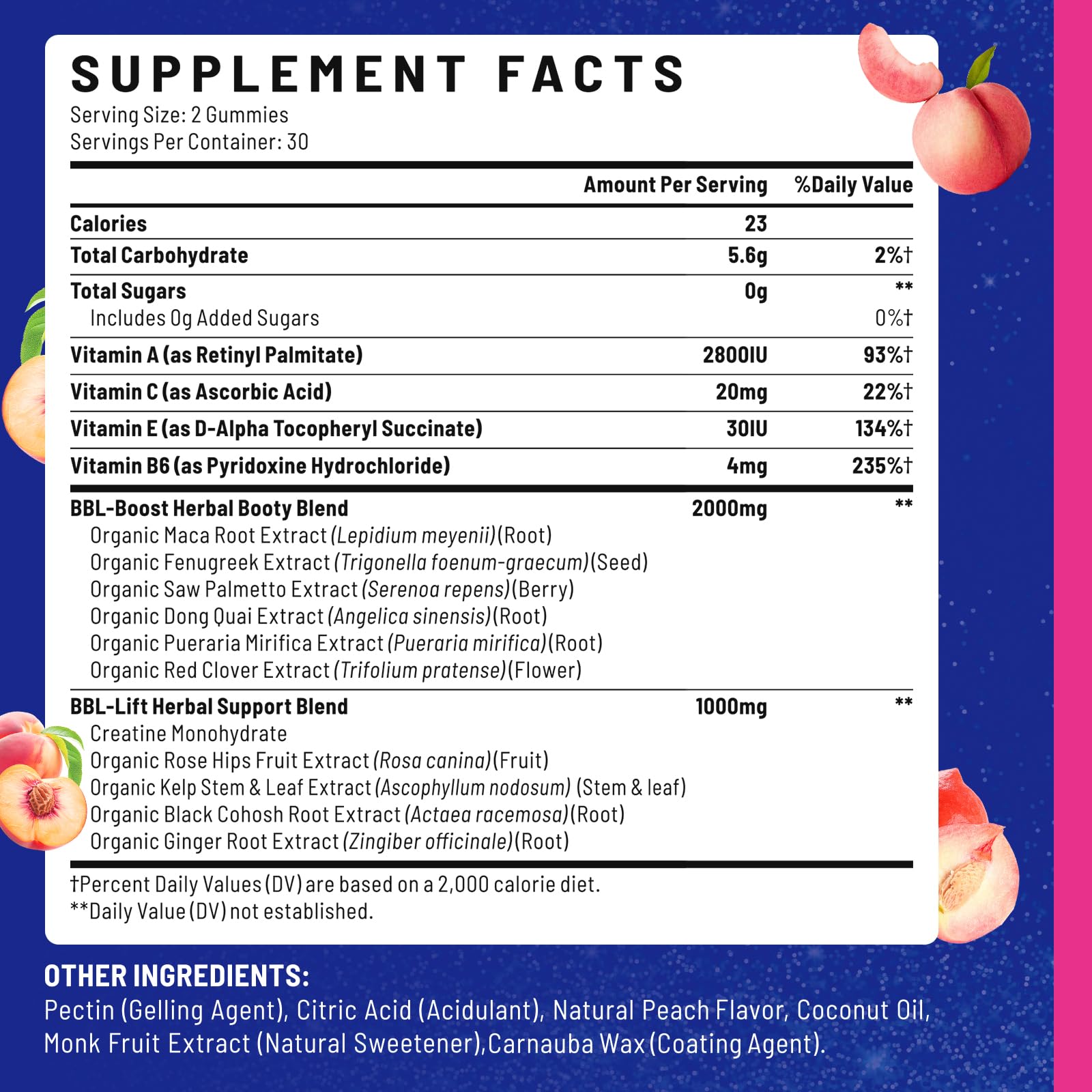 Jovariquethor Booty Gummies zero sugar option with stevia