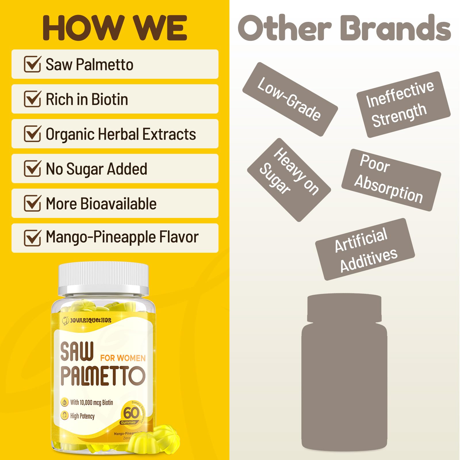 Jovariquethor Gummies with monk fruit, sugar-free flavor boost for daily wellness