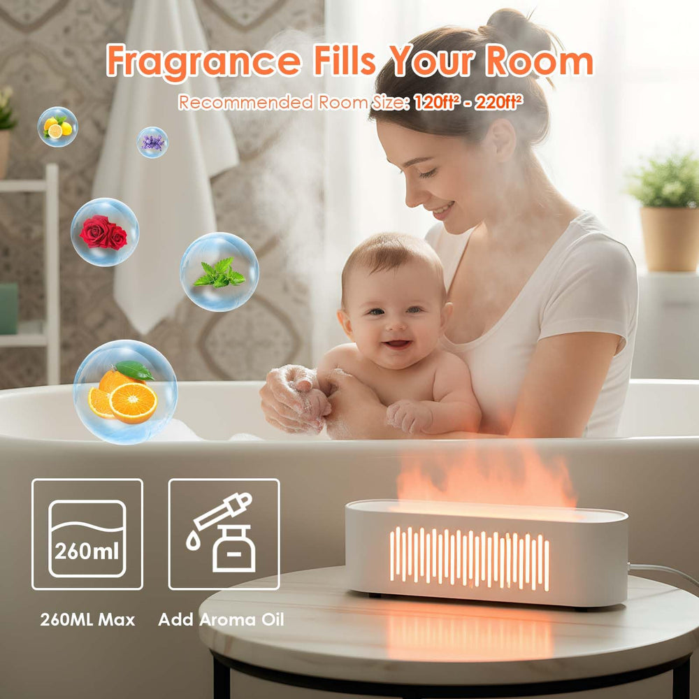 Jovell 260ml tank supports hours of continuous humidification.
