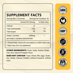 JOVITHEA Acetyl L-Carnitine Gummies pouring shot for quick energy support.