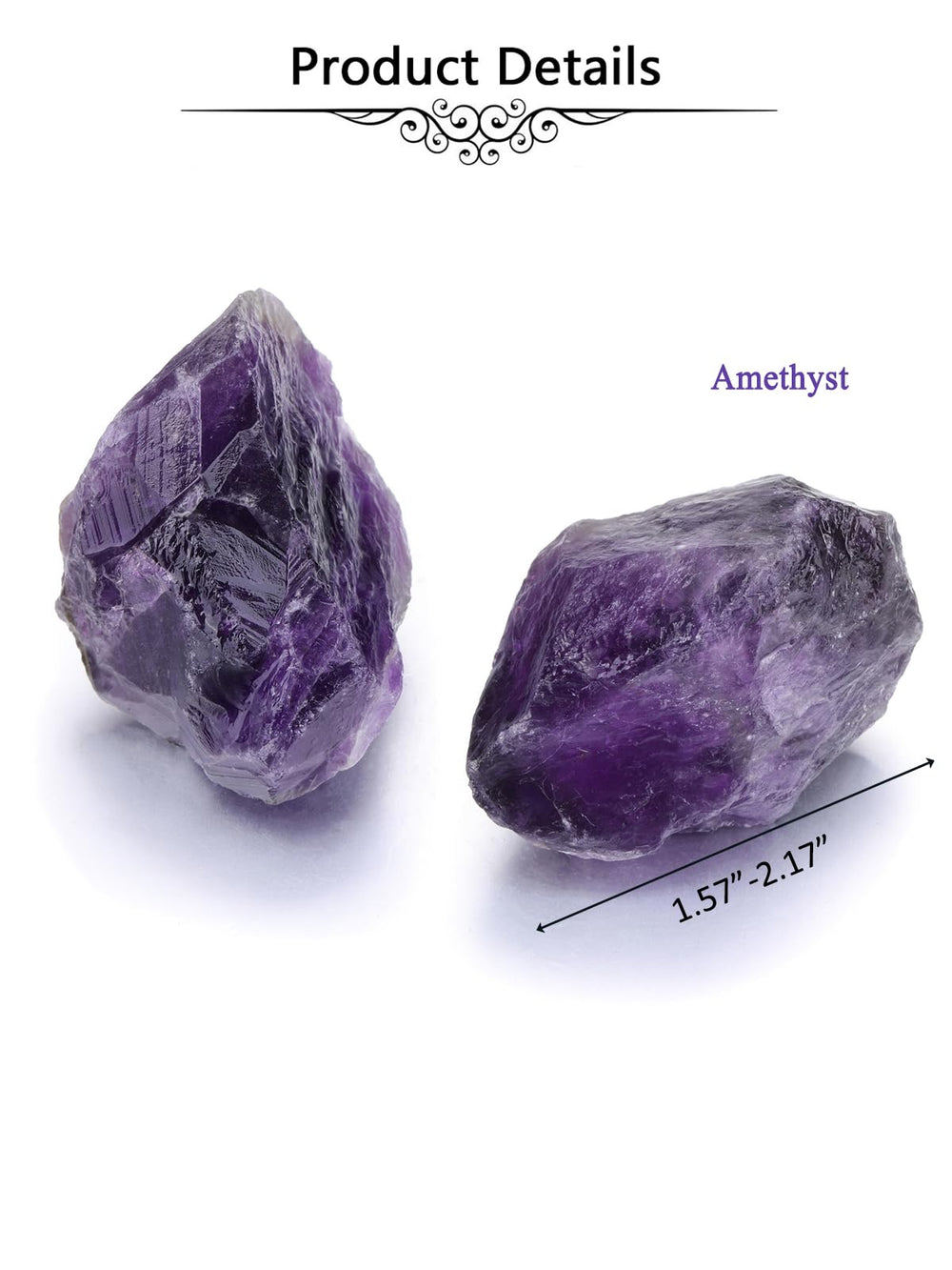 Jovivi amethyst gemstone chunk for polishing and display