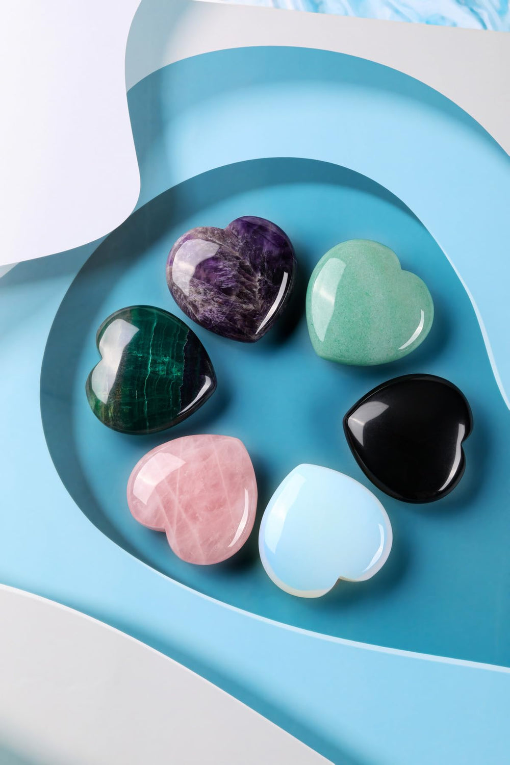 Jovivi amethyst pocket stone portable calm anywhere.