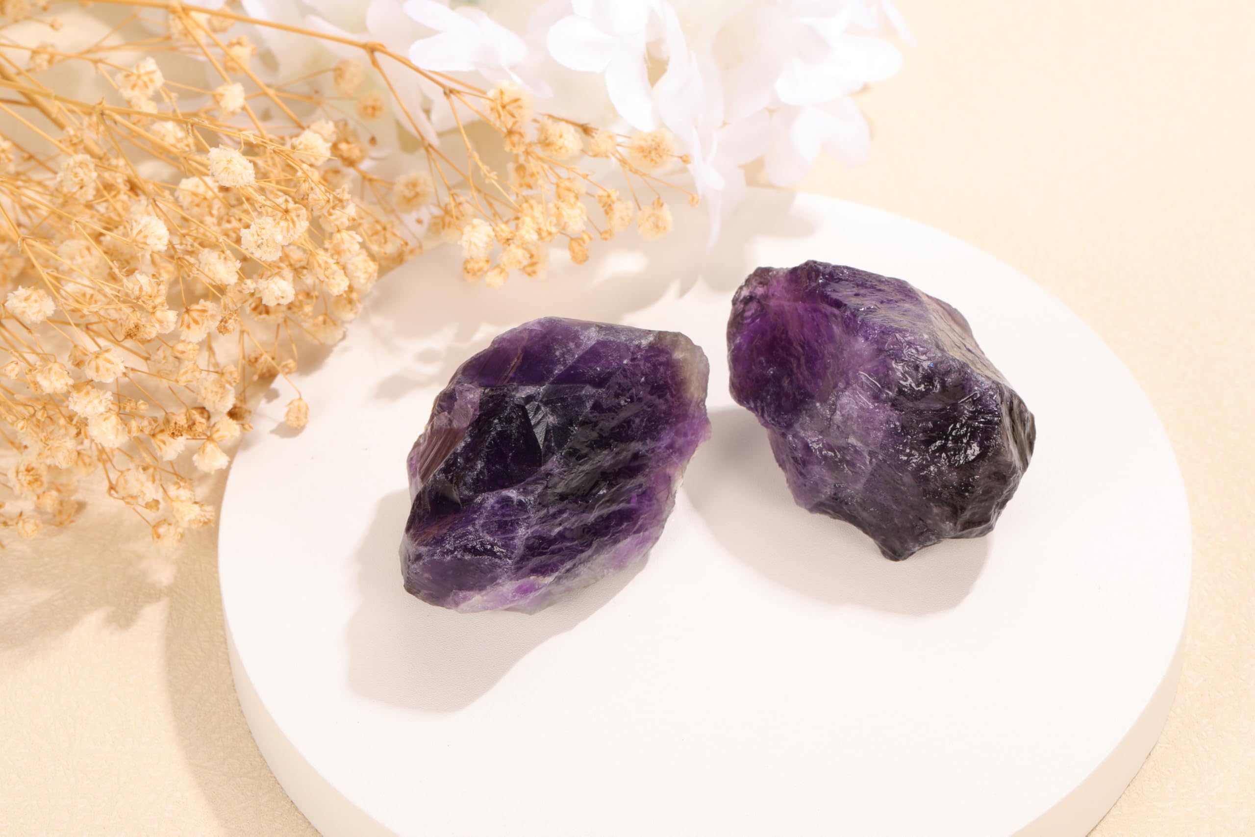 Jovivi rough amethyst crystal for tumbling and DIY cabbing projects