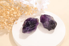 Jovivi rough amethyst crystal for tumbling and DIY cabbing projects