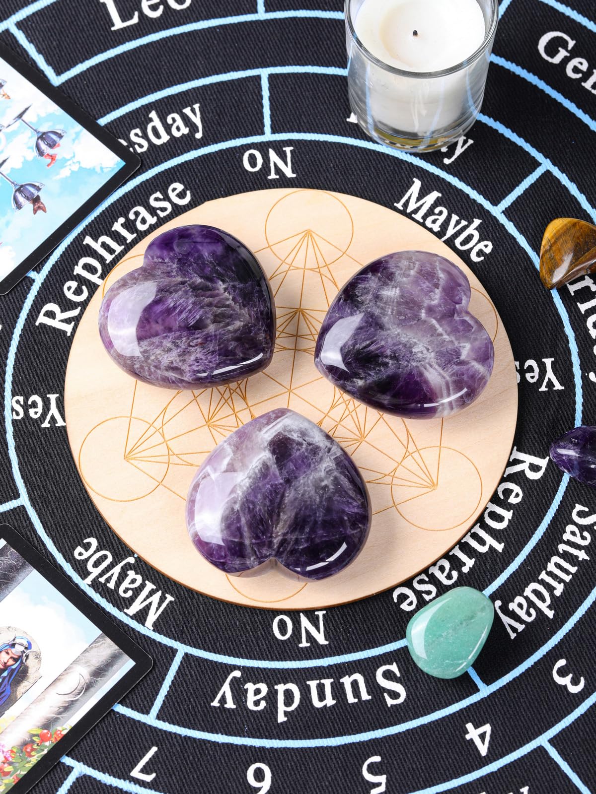 Jovivi heart chakra crystal supports calm focus during practice.