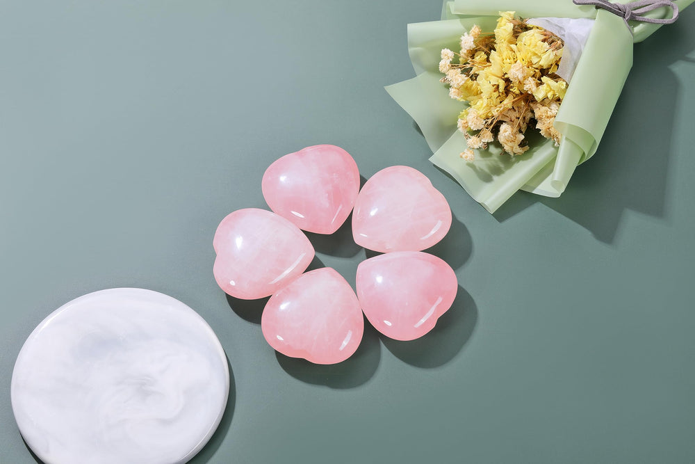 Jovivi heart chakra healing stone — rose quartz for focus and serenity.