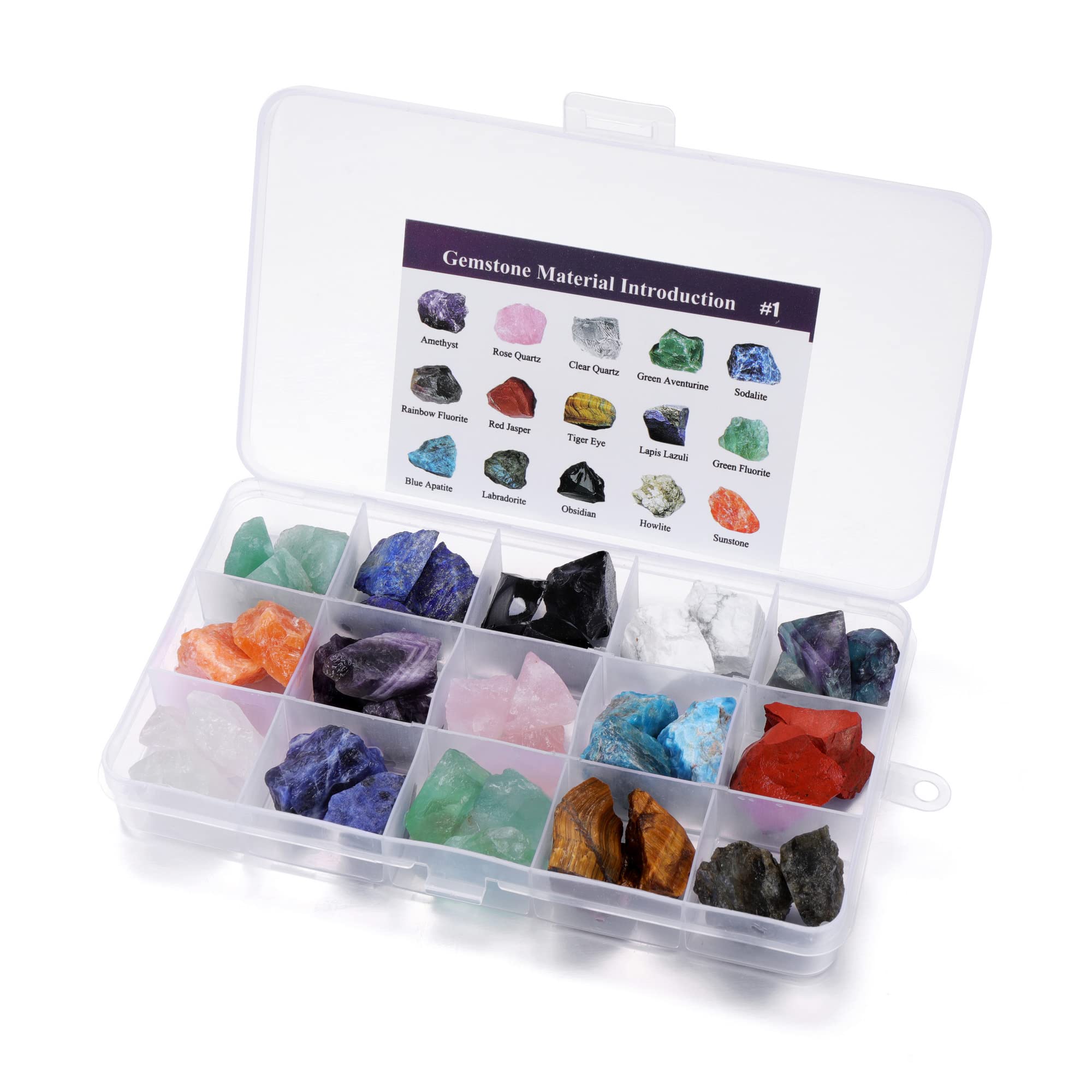 Jovivi rough crystal set front view ideal for meditation and display.