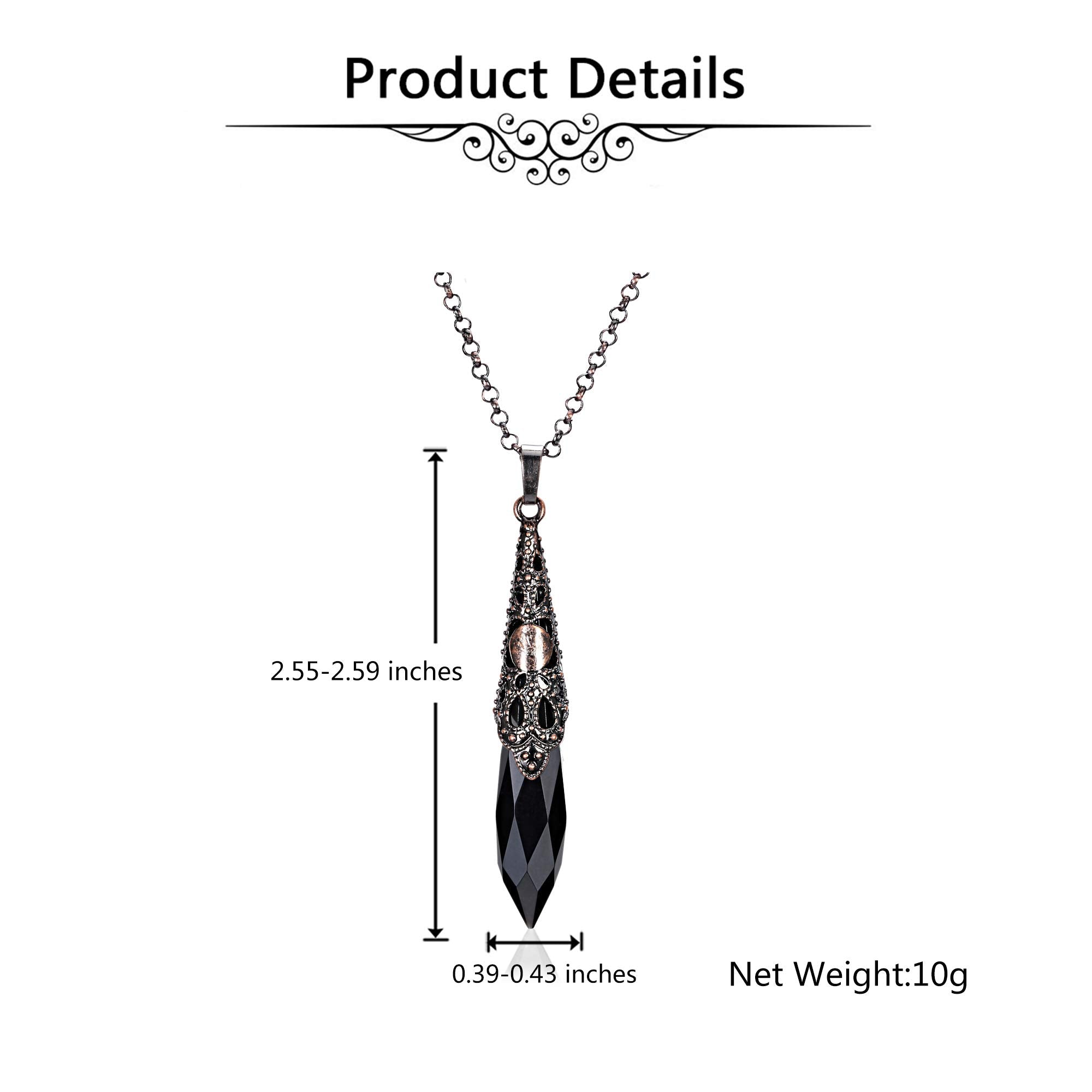 Jovivi Reiki divination pendulum necklace ready for meditation and energy work.