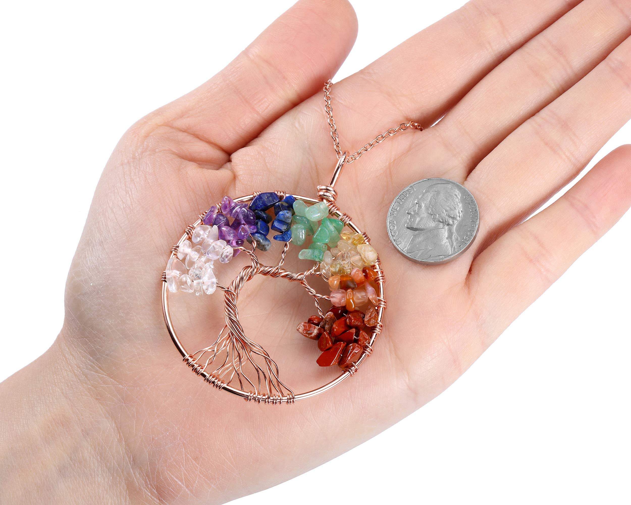 Jovivi round gemstone pendant emphasizing natural beauty and versatility