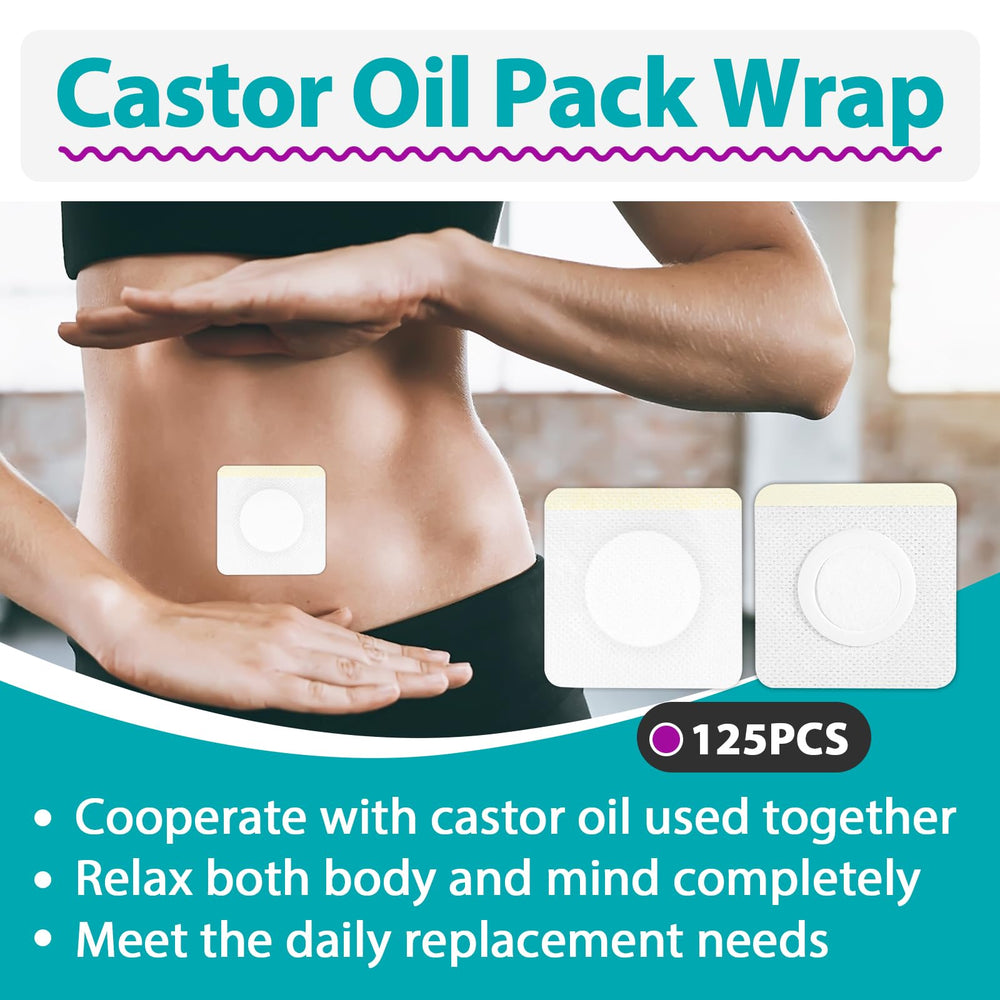 Joworthy castor oil patches cotton detail highlighting breathable interior