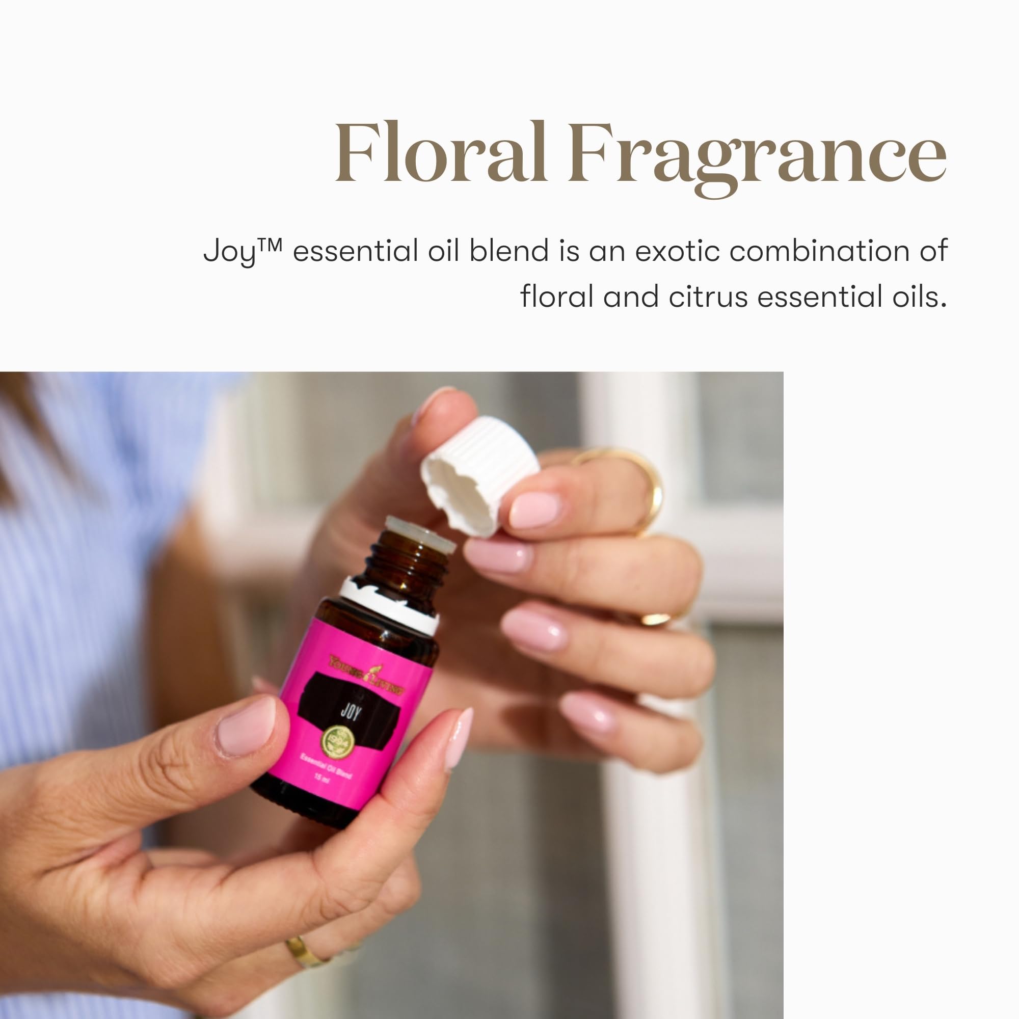 Joy bottle cap closeup showing preserved fragrance and freshness.