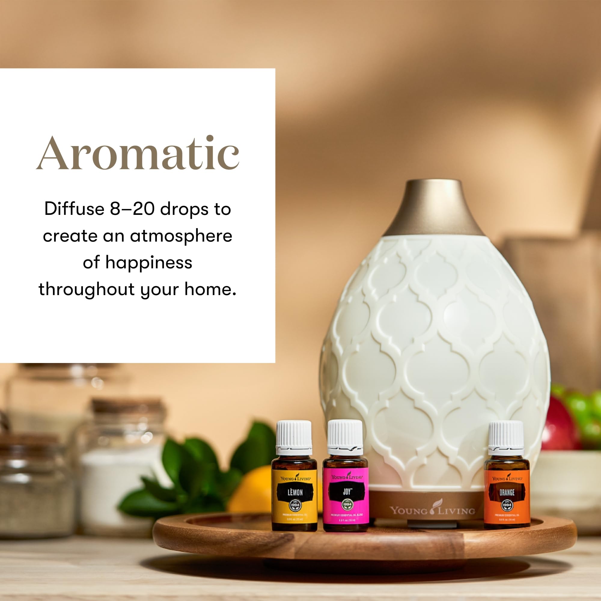 Joy essential oil massage with carrier oil for gentle aroma.